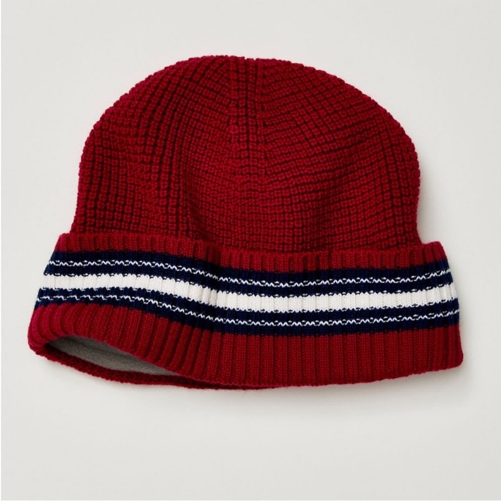 Free People x Falke NWT Stripe Beanie OS in Red